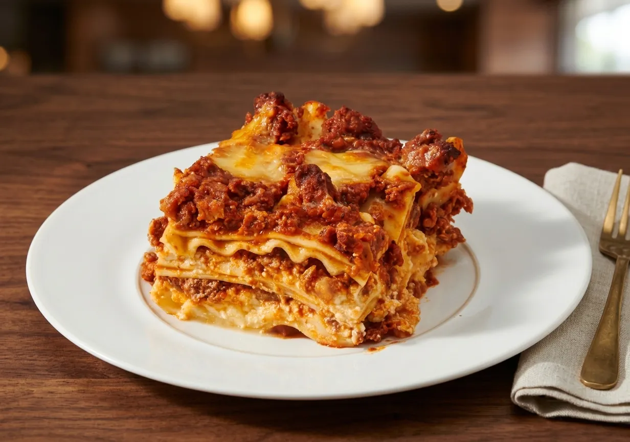 Lasagna at The Spice Affair Pizza & Restaurant in Calgary